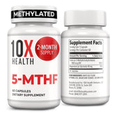 10X Health System 5-MTHF bottle ready for daily folate support