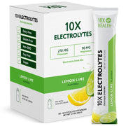 10X Health System lemon-lime electrolytes stickpack for on-the-go hydration