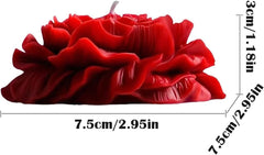 1184f rose candle set four on table with soft glow for decor