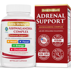 1 Body Ashwagandha Complex bottle-front highlighting daily calm and resilience