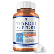 1Body Thyroid Support for Women iodine-free bottle emphasizes energy support and balanced wellness