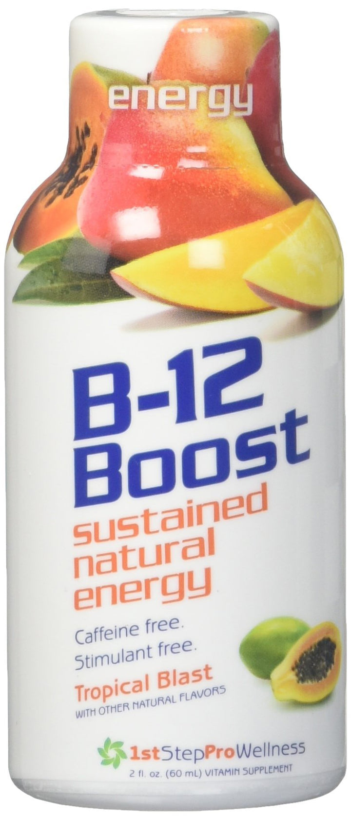 1st Step for Energy B-12 Shot Tropical Blast bottle for natural energy support