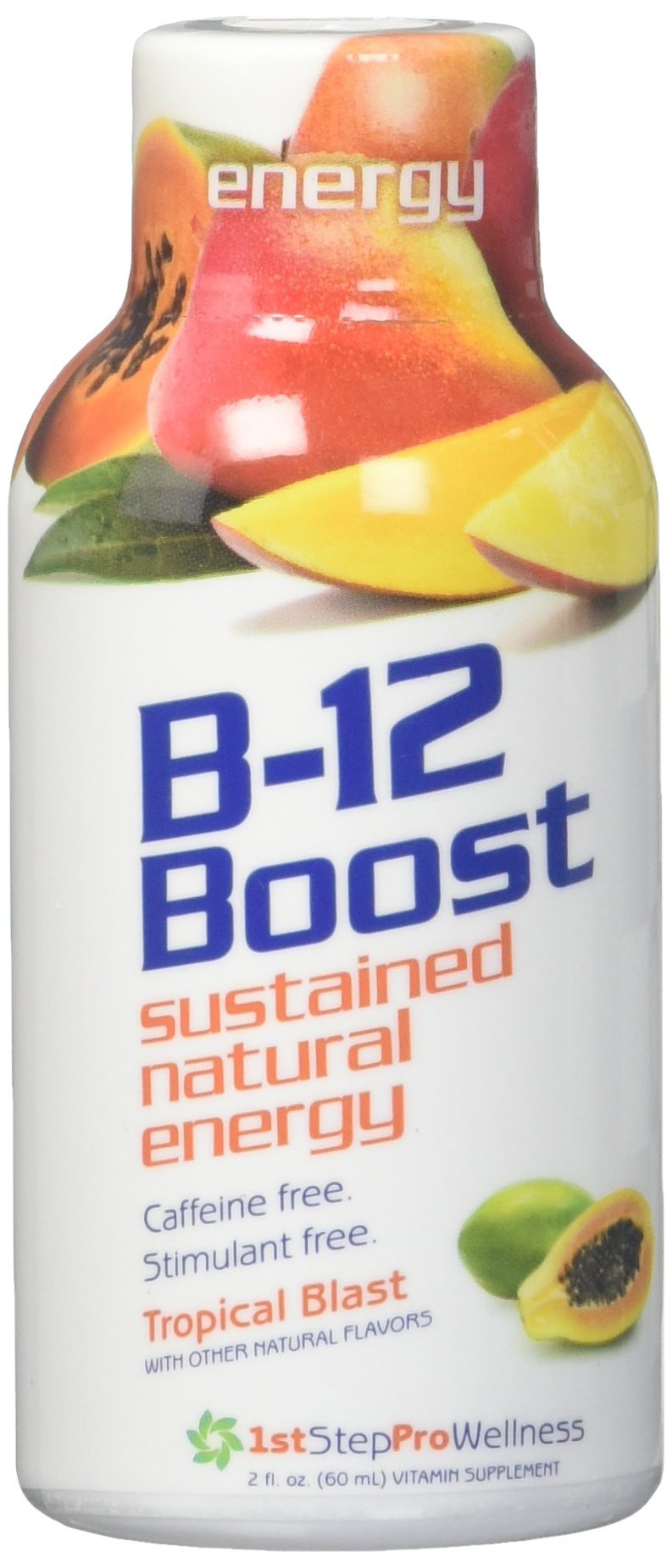 1st Step for Energy B-12 Shot Tropical Blast bottle for natural energy support