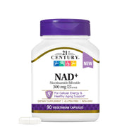 21st Century NAD+ bottle front highlighting daily energy support.