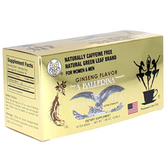 3 Ballerina Ginseng Flavor Tea pack shot for a comforting daily ritual.