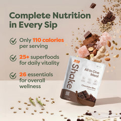 310 Nutrition All-In-One Chocolate Bliss shake glass highlights smooth post-workout nourishment.