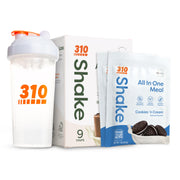 310 Nutrition Cookies & Cream meal replacement shake tub for convenient daily nutrition