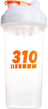 310 Nutrition protein shaker bottle with clear lid for on-the-go shakes