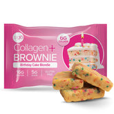 321glo Collagen Protein Brownie pack shot, gluten-free and keto-friendly snack option.