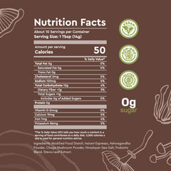 360 Nutrition Instant Mushroom Coffee brew in cup with bold dark roast flavor.