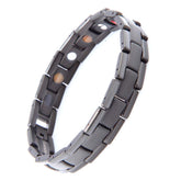 38 Titanium Line Black Bracelet for Men closeup shows sturdy titanium and sleek finish for daily wear.