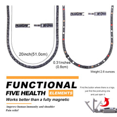 38 Titanium Magnetic Field Cross Necklace cross-detail close-up highlights minimalist aesthetic.