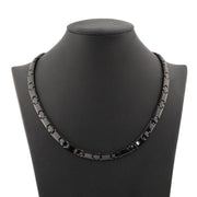 38 Titanium Magnetic Field Cross Necklace front view for daily wear and bold style.