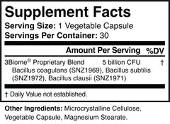 3Biome label detail showing non-GMO and USA manufacturing