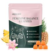 4 BIRDIES GOLF premium feminine balance gummies bottle, vegan and gluten-free daily balance