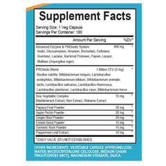 4 TOP CARE H4U Digestive Enzymes capsules 180-count indicate daily support