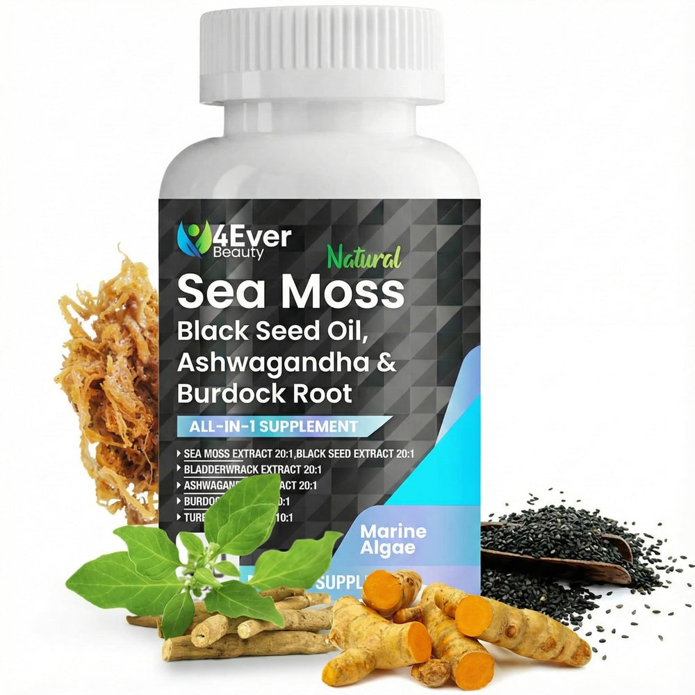 4Ever Beauty Sea Moss bottle for daily minerals and skin-supporting nourishment.