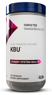 4Life KBU bottle displaying urinary support formula for daily wellness