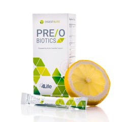 4Life Pre/o Biotics bottle for daily gut support.