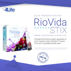 4Life RioVida Stix with pomegranate and acai juice profile for daily wellness.