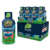 5-hour ENERGY extra strength fruity candy shot on desk boosts focus and alertness.