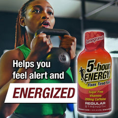 Pouring 5-hour ENERGY shot into a glass for a smooth, jitter-free boost
