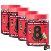 8Greens Supergreens Gummies packaging shows a convenient daily greens option.