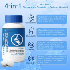 9 YOUNG-BASIC packaging highlighting 4-in-1 joint support features