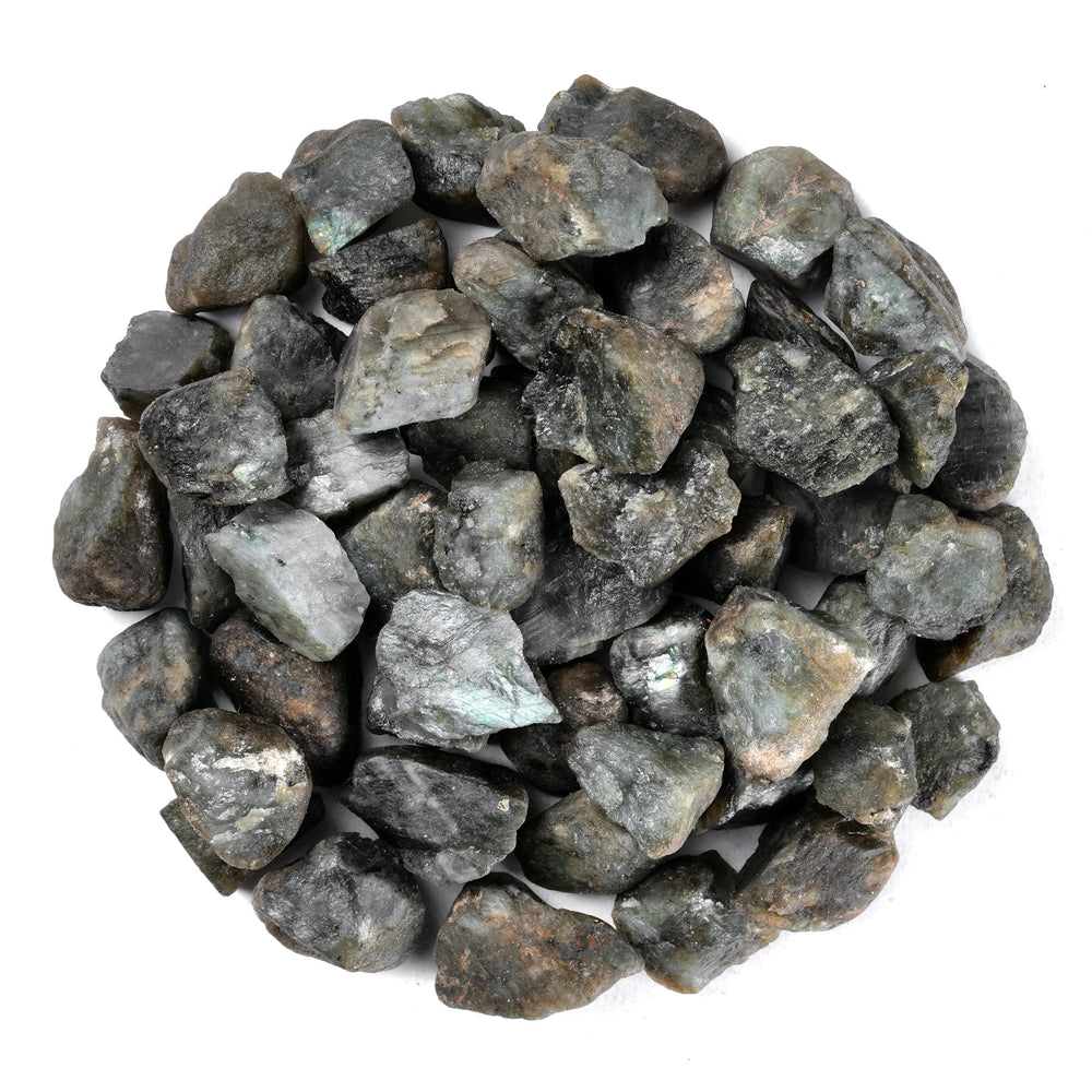ABHISUBYA Labradorite rough rocks pack for display and crystal grids.