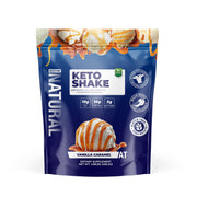 About Time Keto Shake Vanilla Caramel bottle for quick, low-carb fueling.