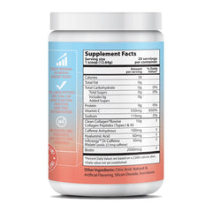 About Your Collagen Energy powder scoop with water for quick hydration and fueling mornings
