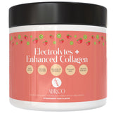 ABR.CO electrolytes-enhanced collagen powder being poured for quick hydration