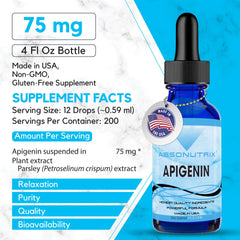 Absonutrix Apigenin bottle side view with label details.