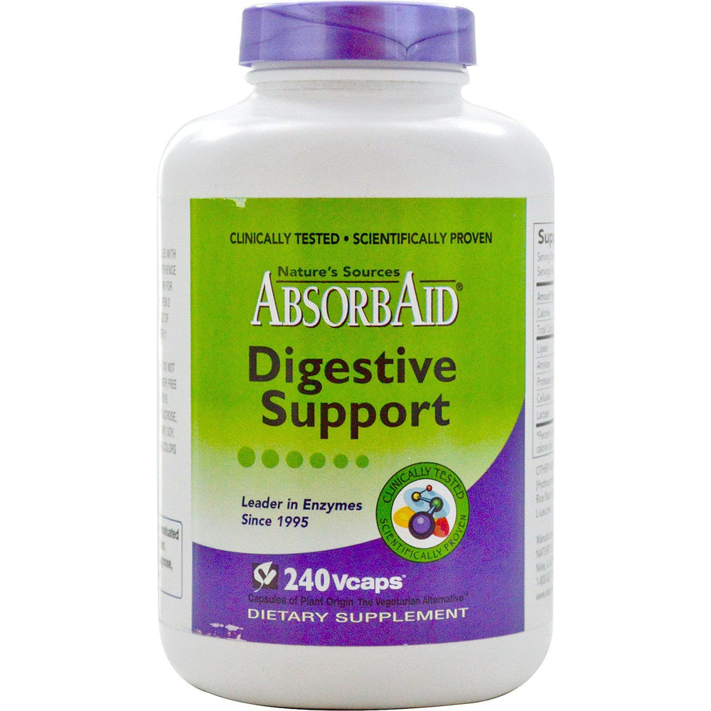 AbsorbAid 240-cap bottle displayed for convenient daily nutrient absorption support.