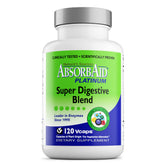 AbsorbAid Platinum bottle front showing a premium digestive blend for daily support