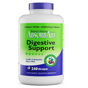 AbsorbAid bottle front offers portable daily digestion support.