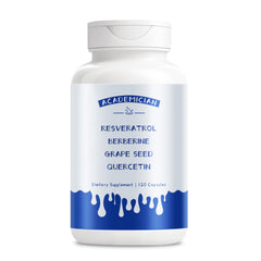 ACADEMICIAN resveratrol berberine and quercetin capsules bottle for daily routine support