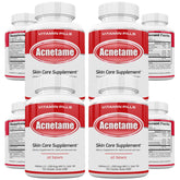 Acnetame vitamin supplements bottle front view for daily skin support