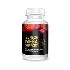ACTIF Adaptogen Mega Support bottle front view with quick energy potential.