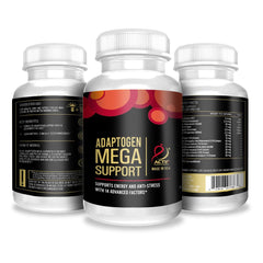 ACTIF Adaptogen Mega Support nutrition facts panel for transparent ingredients.