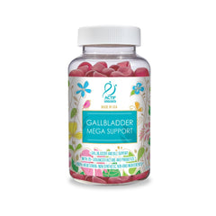 ACTIF Gallbladder Mega Support bottle front shows strawberry gummy supplement for daily wellness
