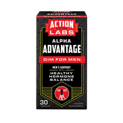 Action Labs Alpha Advantage DIM for Men bottle promotes simple daily balance support.