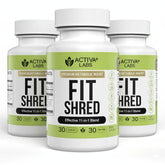 Activa Labs Fit Shred bottle front showing compact daily energy support packaging.
