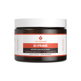 ACTIVATEDYOU GI Prime bottle beside a glass of Berry Calm for digestive comfort.