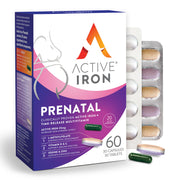 Active Iron Prenatal bottle front showing gentle iron for expectant energy support