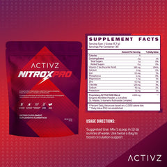 ACTIVZ NitroxPro L-Citrulline image highlights smooth powder and possible workout-related support