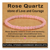 AD Beads Rose Quartz 4mm bracelet close-up for daily wear and pink tone