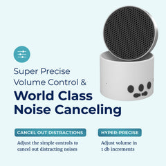 LectroFan Micro2 offers eleven non-looping sounds for customizable sound masking.