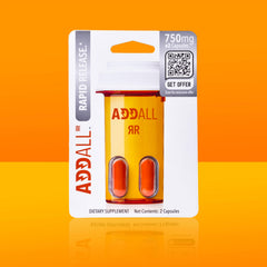 Front view of Addall Rapid Release box for everyday brain support.