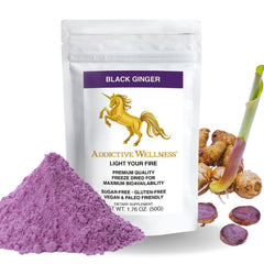 Addictive Wellness Thai Black Ginger powder 50g ready for daily energy support.
